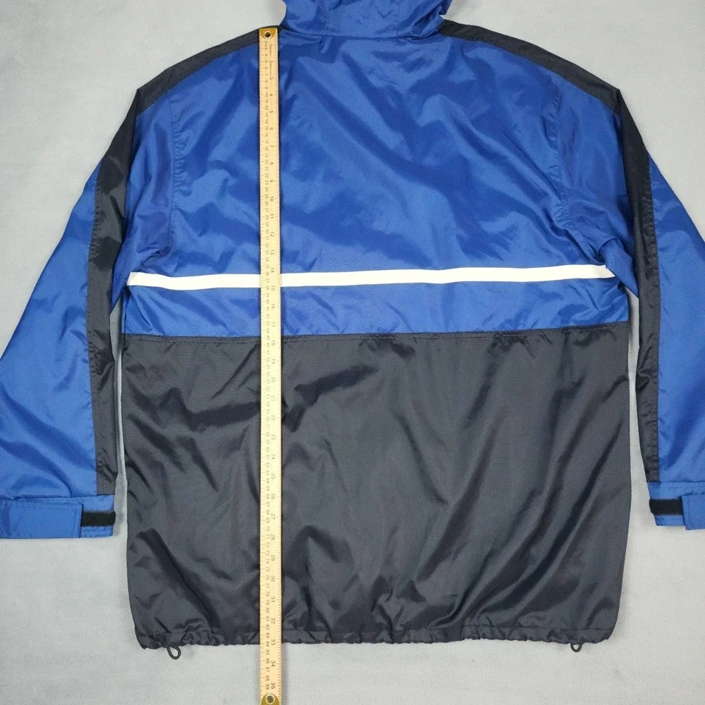 Vintage Nike Windbreaker Jacket Mens XL Blue Hooded Pullover Anorak Y2K Nylon